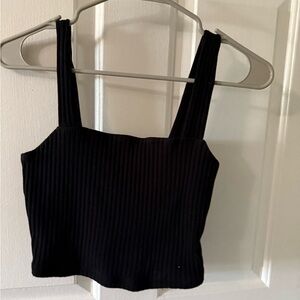 American Eagle Outfitters Black Ribbed Tank Top